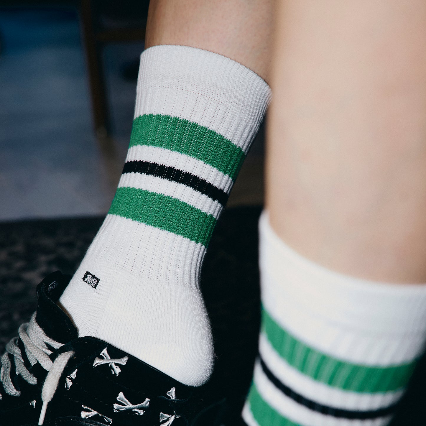 ORIGINAL HARAJUKU LOGO LINE SOCKS - GREEN