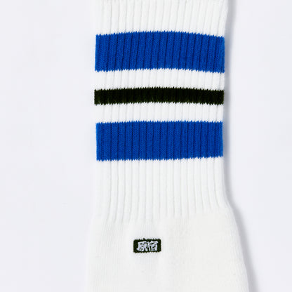 ORIGINAL HARAJUKU LOGO LINE SOCKS - BLUE