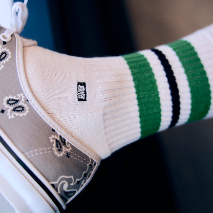 ORIGINAL HARAJUKU LOGO LINE SOCKS - GREEN
